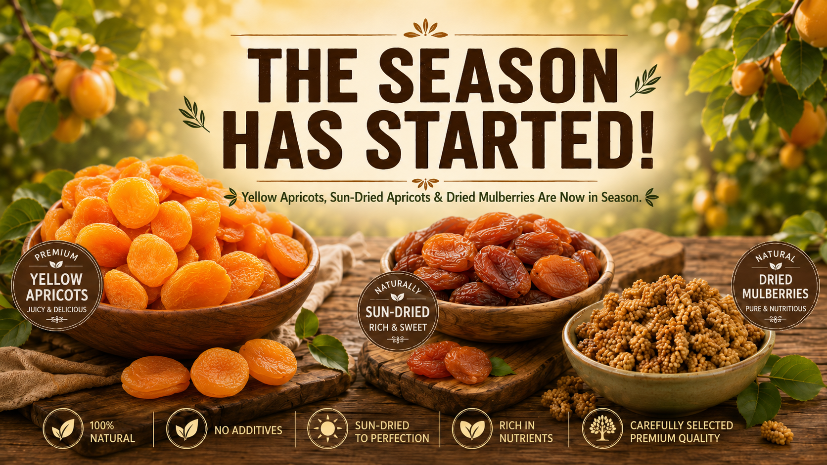 THE SEASON OF NATURAL FLAVORS HAS BEGUN
